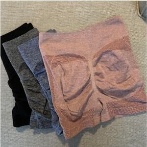 Spandex Seamless High Waisted Shorts SET OF 4 Pairs Large